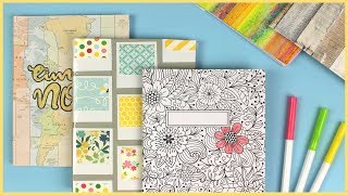 5 Easy DIY Ideas to Decorate Your Notebook Covers [upl. by Ellivro]