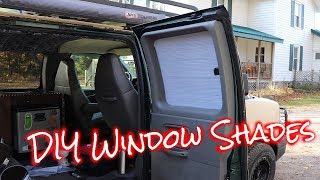 How to make cheap easy window shades for vanscars DIY [upl. by Berkman]