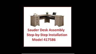 Sauder Desk assembly Model 417586 [upl. by Maribelle]