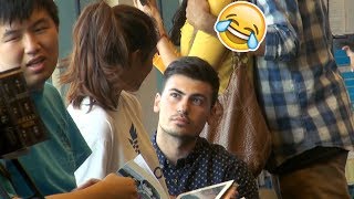 Awkwardly Staring at Strangers Prank MUST WATCH [upl. by Anala]