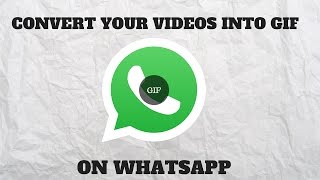 How to Convert Videos into GIF on WhatsApp [upl. by Swift177]