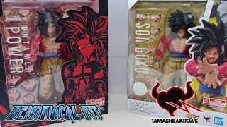 SSJ4 Goku Comparison  Demoniacal Fit VS SH Figuarts [upl. by Ecyar]