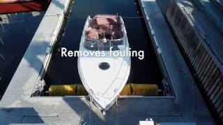 Hull cleaning made easy  Drivein Boatwash [upl. by Enialehs690]