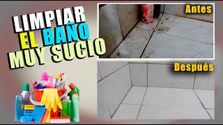 LIMPIAR BAÑOS MANCHADOS SUCIOSBLANQUEAR EL BAÑO [upl. by Anwadal905]