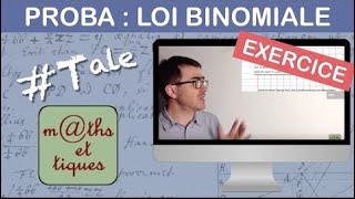 EXERCICE  Calculer une probabilité avec une loi binomiale  Terminale [upl. by Lewert]