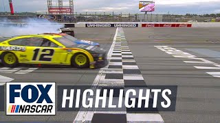 FINAL LAP Ryan Blaney repeats at Talladega wins by a nose amidst crash  NASCAR ON FOX HIGHLIGHTS [upl. by Adham]