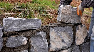 Building Stone Retaining Wall [upl. by Iahs750]