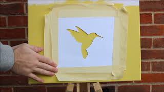 Easy Bird Stencil [upl. by Tanhya]