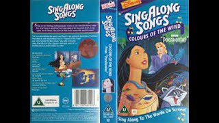 Sing Along Songs  Colours Of The Wind VHS 1996 Opening And Closing [upl. by Reiser]