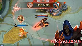 Aldous Noob and PRO Savage at the end Mobile Legends Moments [upl. by Yeclek]