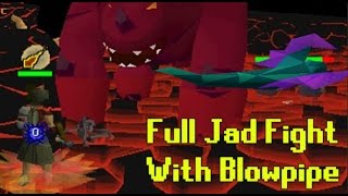 OSRS Full Jad Fight with Toxic Blowpipe [upl. by Darra965]