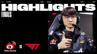 WBG vs T1  FULL DAY HIGHLIGHTS  The Finals  Worlds 2023 [upl. by Malinde]