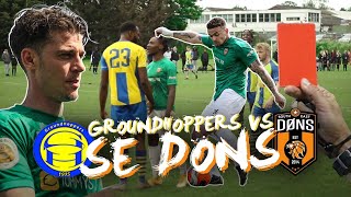 SE DONS vs GROUNDHOPPERS  Debuts amp Red Cards [upl. by Orabla]