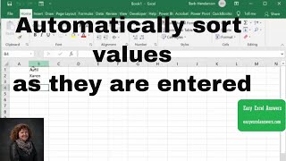 How to automatically sort values as they are entered [upl. by Idram568]