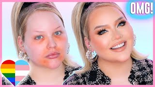 FEMINIZING Makeup Hacks  Transgender Tutorial  NikkieTutorials [upl. by Aieki951]