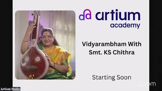 Vidyarambham with Smt KS Chithra [upl. by Hcirdeirf]