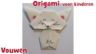 Poesje vouwen  origami voor kinderen [upl. by Regnij]