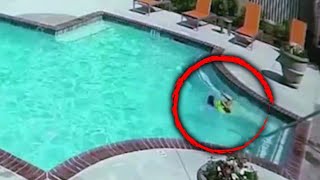 Sister Jumps Into Pool to Rescue 3YearOld [upl. by Ian]