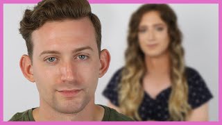 Male To Female MTF Transgender Makeup Tutorial  No HRT  Casey Blake [upl. by Tersina257]