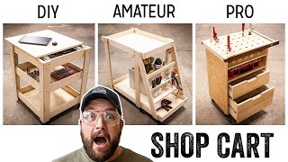 3 LEVELS of Shop Carts  DIY to PRO Build [upl. by Schnapp152]