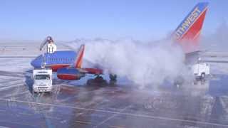 Southwest Airlines How we deIce a plane [upl. by Enelear]