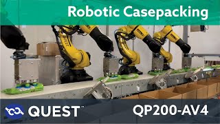 Quest Quik Pack QP200AV4  4 Articulated Robot Casepacker [upl. by Ilrahs]