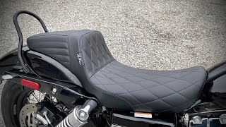 LePera Kickflip Daddy Longlegs Seat Install and Review 2010 Dyna Wide Glide [upl. by Amabelle778]