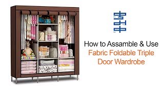 How to Use amp Assemble Foldable Wardrobe best foldable wardrobe [upl. by Briant]