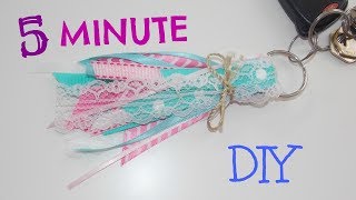 5 MINUTE DIY I Ribbon Keychain I DIYwithTanya [upl. by Bethena]