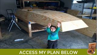 Homemade Wooden Jon Boat Build  Making a Wooden Boat Plan [upl. by Philander]