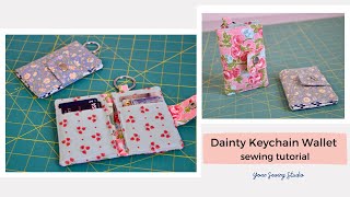 Dainty keychain wallet  sewing tutorial [upl. by Ahseinat]