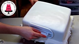 How To Cover A Square Cake In Fondant  With The Icing Artist [upl. by Imogen]