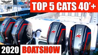 Top 5 Fishing Catamarans Over 40FT  2020 Miami Boat Show [upl. by Damali]