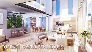 Torendi Tower Penthouse  Bright Interior  The Sims 4  No CC  Stop Motion Build [upl. by Sidalg]