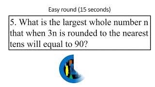 Grade 3  2019Easy Round  15second Questions MTAPMATH CHALLENGE Division Orals [upl. by Sidnee]