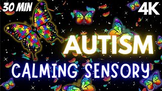 Autism Calming Sensory Music Tension Release Butterfly Visuals [upl. by Marya143]