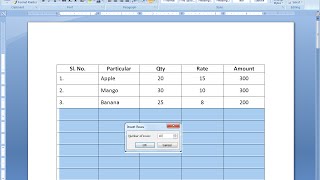 Shortcut key to Insert Rows in Table in MS Word [upl. by Eirojam]