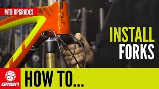 How To Install Forks  MTB Maintenance [upl. by Moreen]