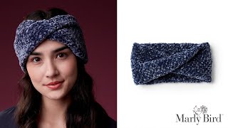 Twisted Knit Headband for Beginner Knitters  Marly Bird [upl. by Cirda]