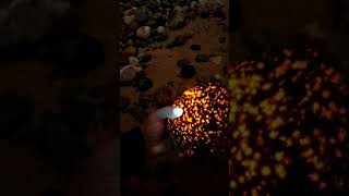 Lake Michigan Syenite with fluorescent sodalite [upl. by Ilojna]