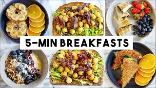 EASY 5MINUTE BREAKFAST IDEAS vegan [upl. by Clayson850]