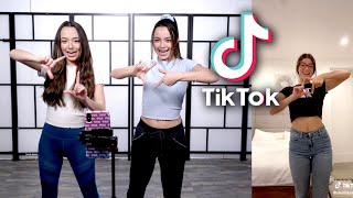 Learning Popular TikTok Dances  Merrell Twins [upl. by Hoo957]