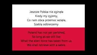 HYMN POLSKI  NATIONAL ANTHEM OF POLAND lyrics [upl. by Lewis]