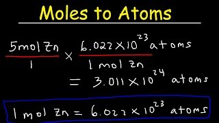 Moles To Atoms Conversion  Chemistry [upl. by Weihs]