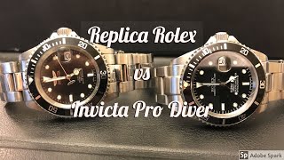 Replica vs Invicta Pro Diver [upl. by Ginsburg250]