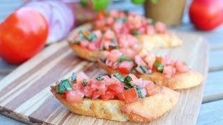 Italian Bruschetta Recipe  GetFitWithLeyla [upl. by Basile]