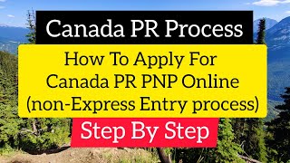 Canada PR PNPHow To Apply For Canada PR Online PNP [upl. by Donegan]