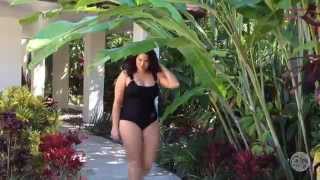 Curvy by Capriosca Swimwear  Plus Size Swimsuit Style Over the Shoulder [upl. by Basham]