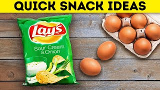 Quick And Yummy SNACK IDEAS  Delicious Recipes You Can Cook Under 5 Minutes [upl. by Yhtommit310]