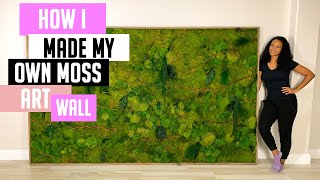 DIY How I Made My Own Moss Art Wall [upl. by Sitoeht188]